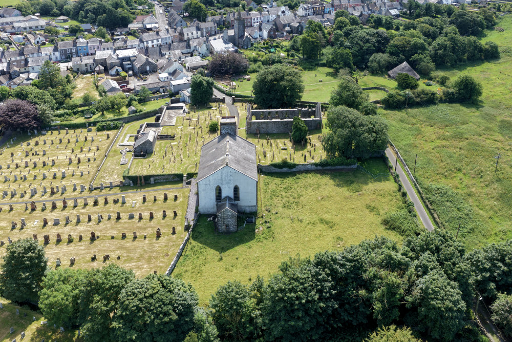 Whithorn Priory, Dumfries and Galloway, licensable aerial photograph