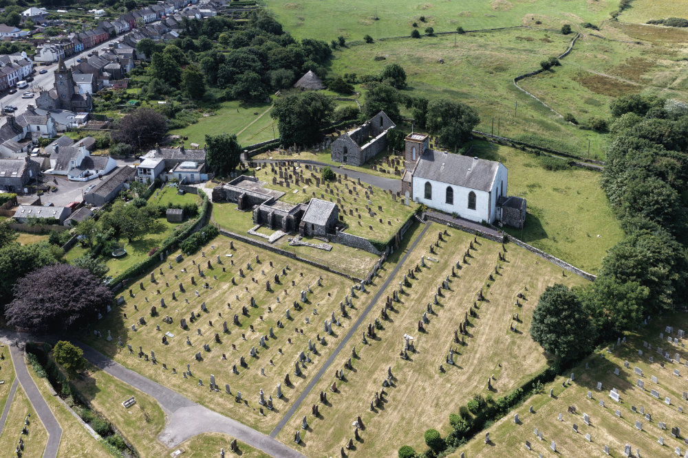 Whithorn Priory, Dumfries and Galloway, licensable aerial photograph